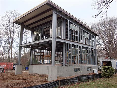 building a house with metal beams and concrete|metal framing houses.